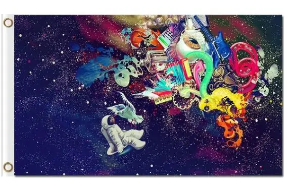 

Картины детей воображение творчества дети во Вселенной 3x5ft полиэстер флаги на заказ подарок баннер флаг