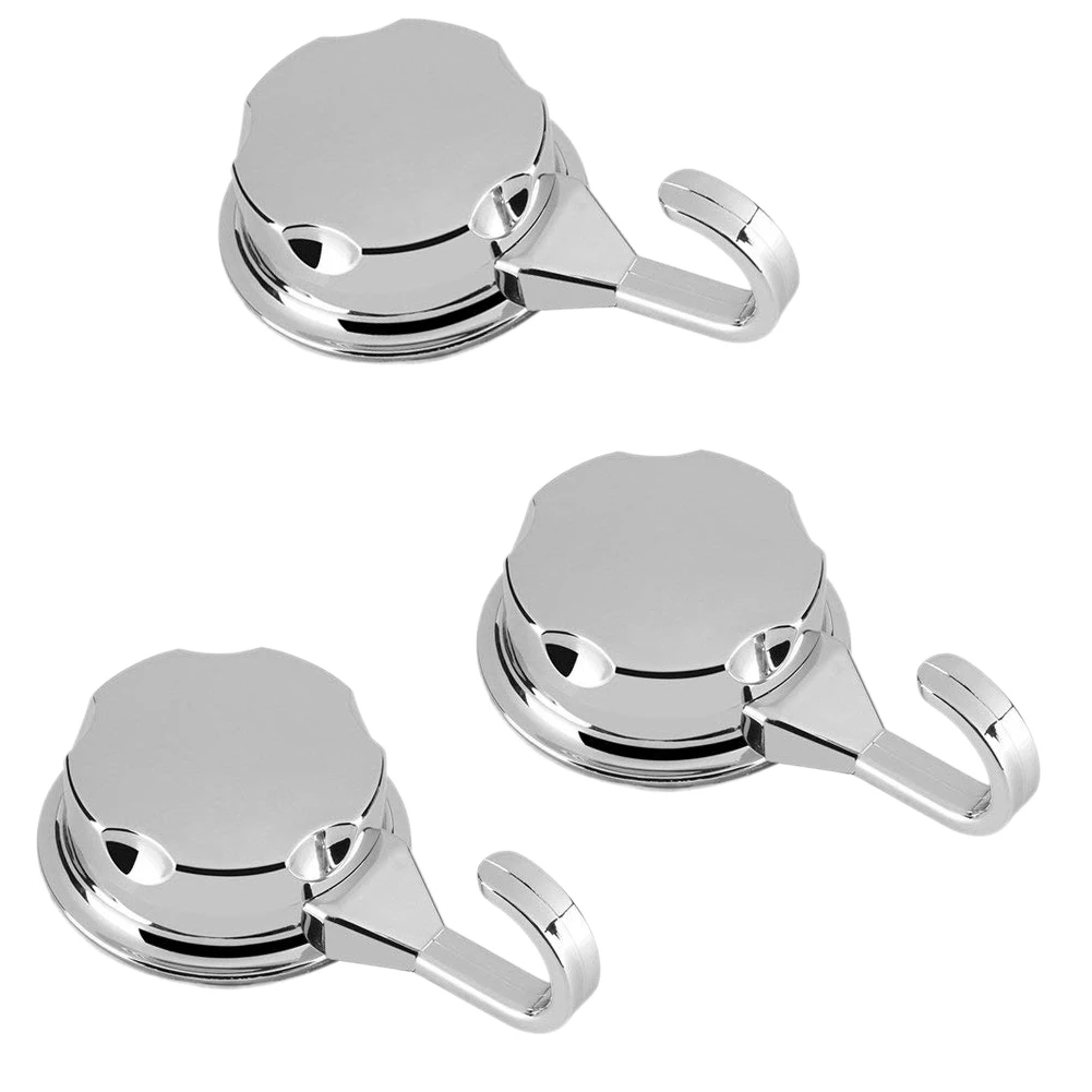 

3 Vacuum Suction Cup Hook Towel Abs Wall Hanger Home Bathroom Kitchen For