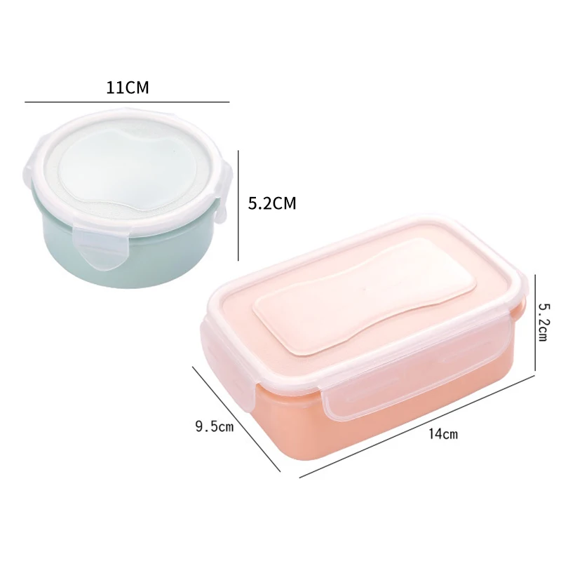 

Refrigerator Plastic Seal Box Mini Lunch Food Round Dinnerware Portable Picnic Food Storage Container BY8YK13