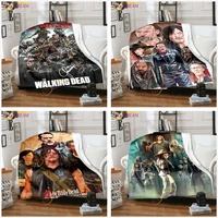 horror tv series high quality flannel the walking dead blanket printed sheets sofa bed cover siesta casual picnic cover blanket
