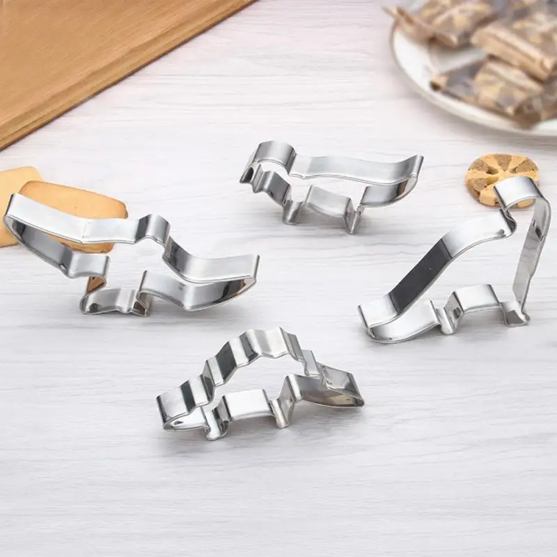 4 шт./компл. форма для печенья в форме динозавра 3D бисквит мастика выпечки