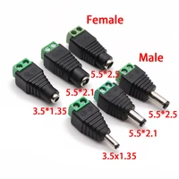 male female dc power plug connector 2 1mm x 5 5mm 2 5mm x 5 5mm 1 35mm x 3 5mm neednt welding dc plug adapter 12v 24v for cctv