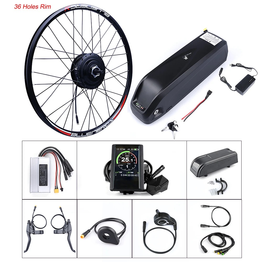 Bafang Front Hub Motor Conversion Kit W/ Battery Electric Bicycle Motor 48V 500W Ebike Wheel Drive Engine Kit