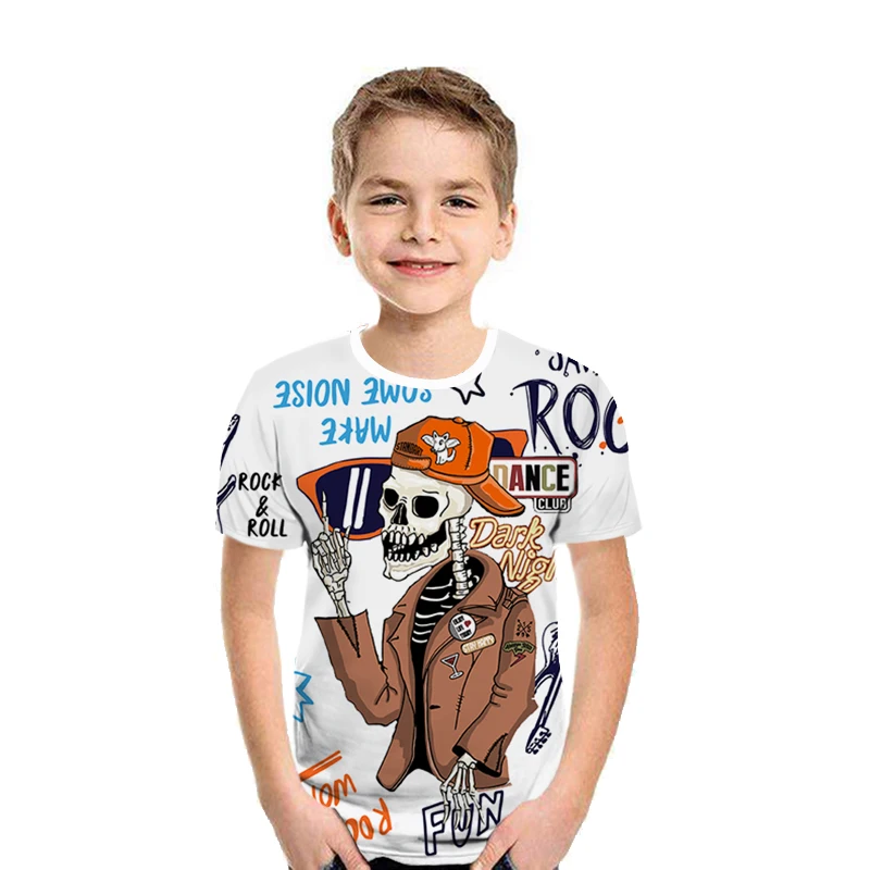 

Children's original cool fashion Harajuku T-shirt boutique T-shirt anime dinosaur graphic top cute animal boy girl T-shirt