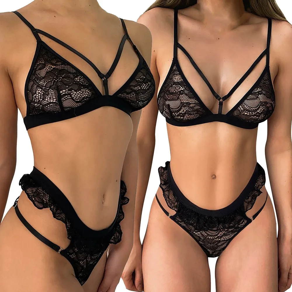 

Sexy Women Lace Lingerie Bralette Bra Set Panties Underwear Nightwear Sleepwear Hot Porno Lace Erotic Underwear Sexy Bra Set Hot
