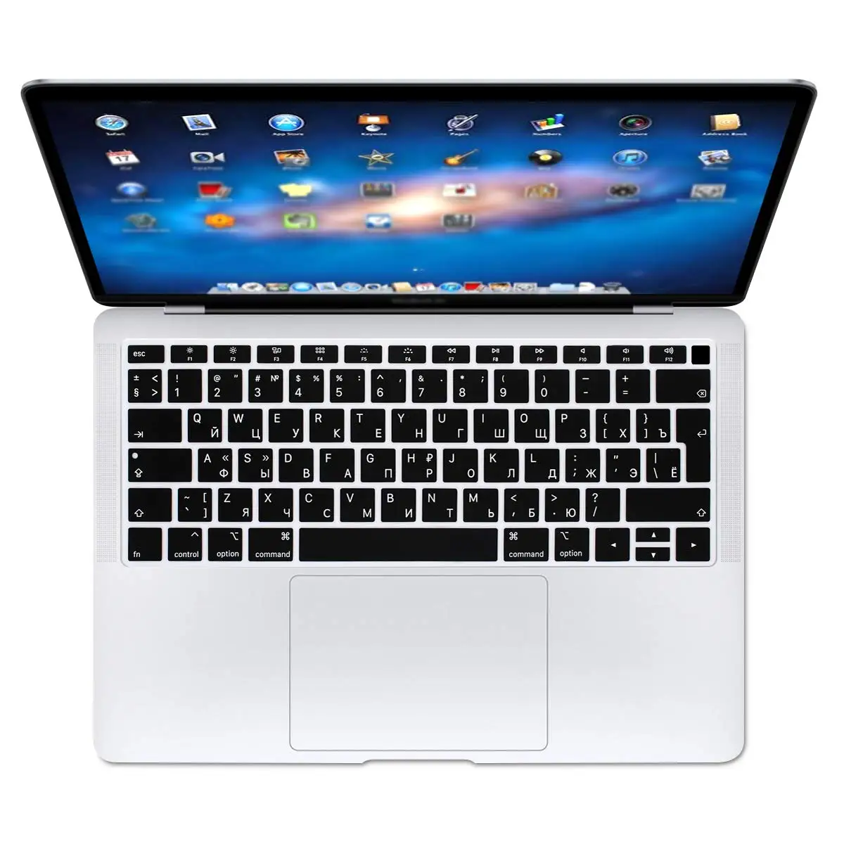 

Russian Language Silicone Keyboard Cover Skin for MacBook Air 13 Inch 2018 2019 Release A1932 with Retina Display and Touch ID
