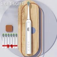 bayakang ultrasonic electric teeth brush dupont bristles 3 cleaning modes ipx7 waterproof intelligent reminder usb charger adult