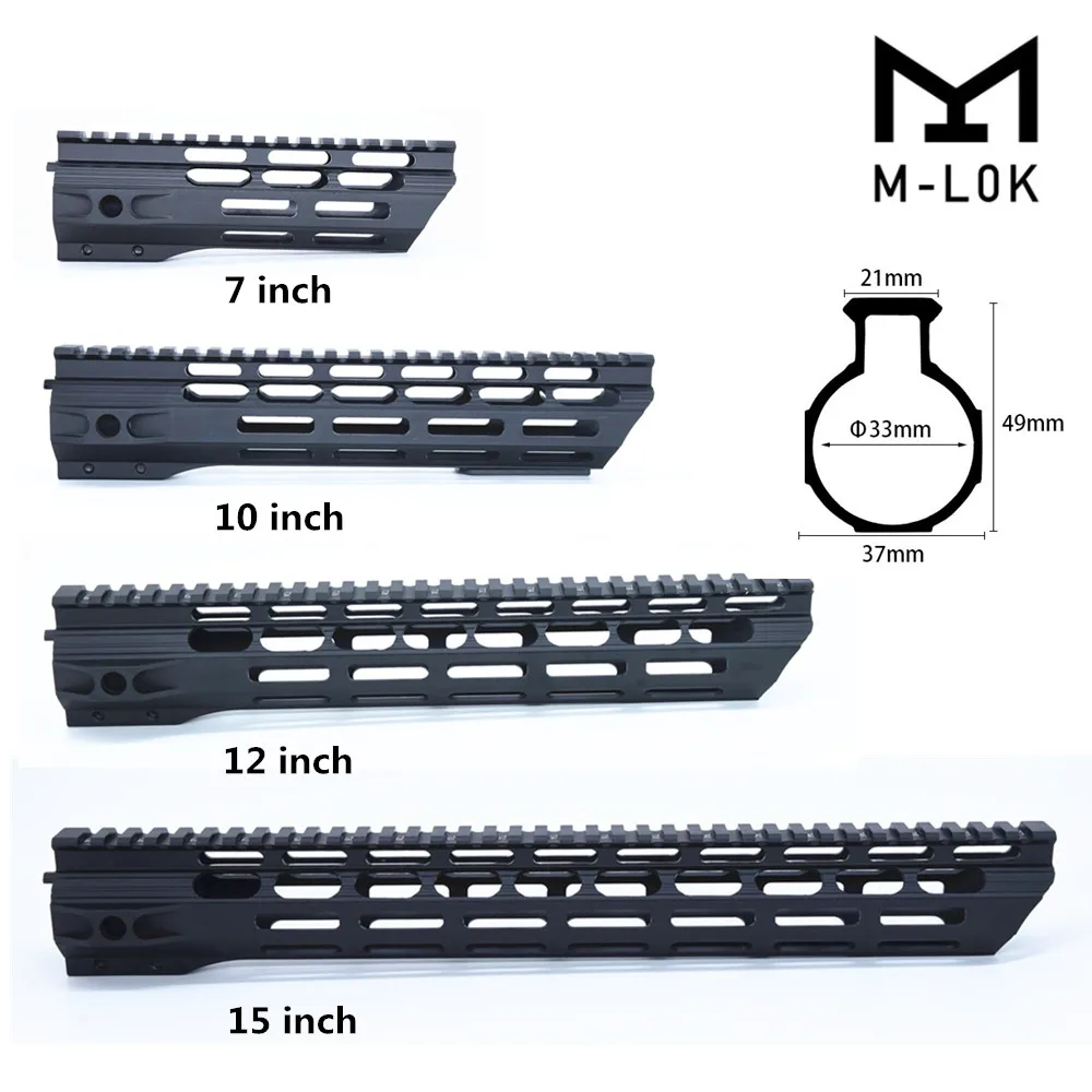 Рельсы mlok для охоты поплавки с одной ручкой AR 15 Четырехъядерные рельсы AEG M4 M16