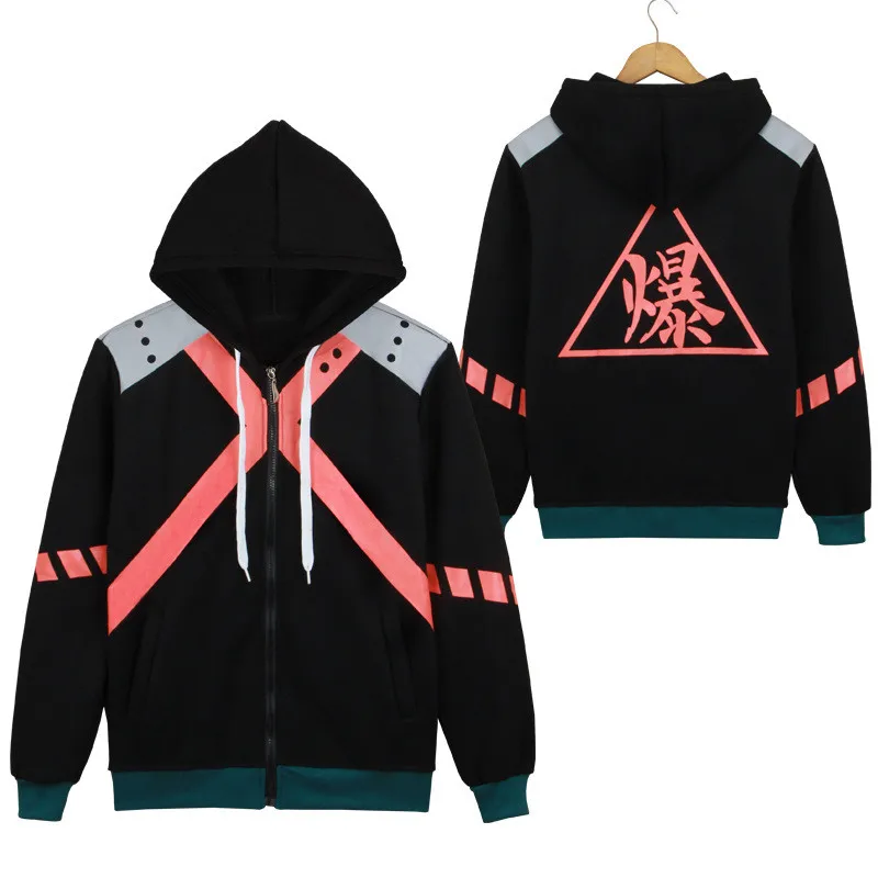 Аниме My Hero Academy Костюмы для косплея Толстовка на молнии Модная мужская куртка
