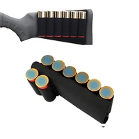 tactical 8 rounds 1220ga shotgun buttstock ammo pouch shell holder bullet rifle cartridge bandolier hunting accessories
