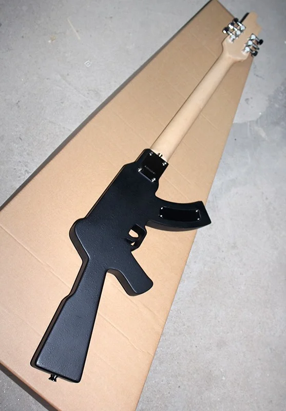 Бесплатная доставка черная электрическая гитара 47 в форме пистолета с