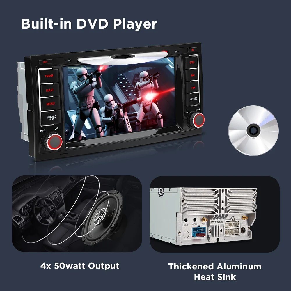 XTRONS 7 ''Android 10 0 автомобильный радиоприемник стерео DVD плеер GPS для Volkswagen T5 Multiwan