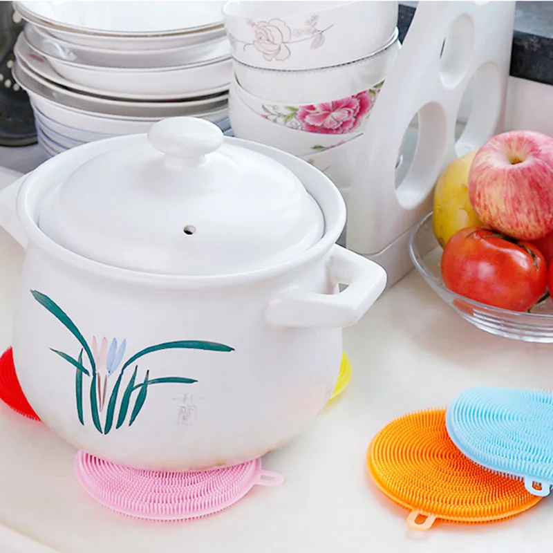 Многофункциональная силиконовая щетка для мытья посуды не легко масляная тряпка