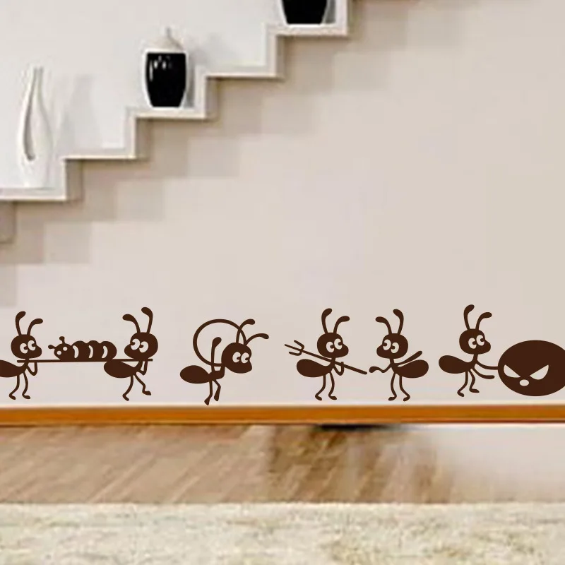 Креативные муравьи наклейки на стену для детской комнаты украшения милый