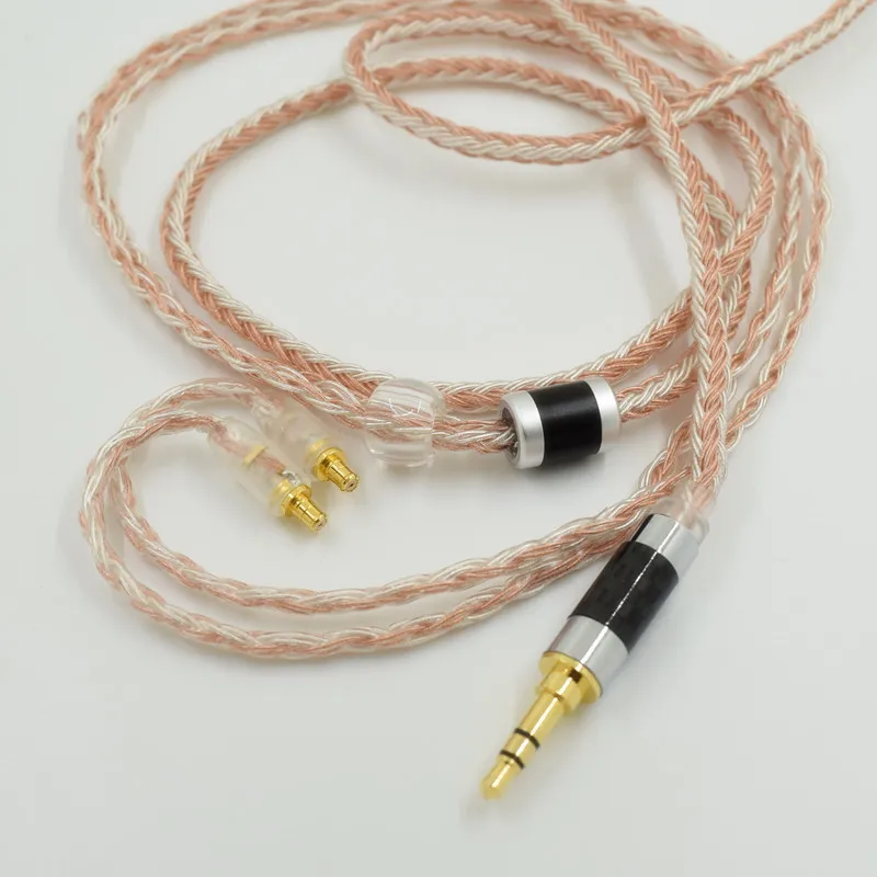 Серебряный шнур с покрытием запасной провод аудиокабель для наушников Audio-Technica