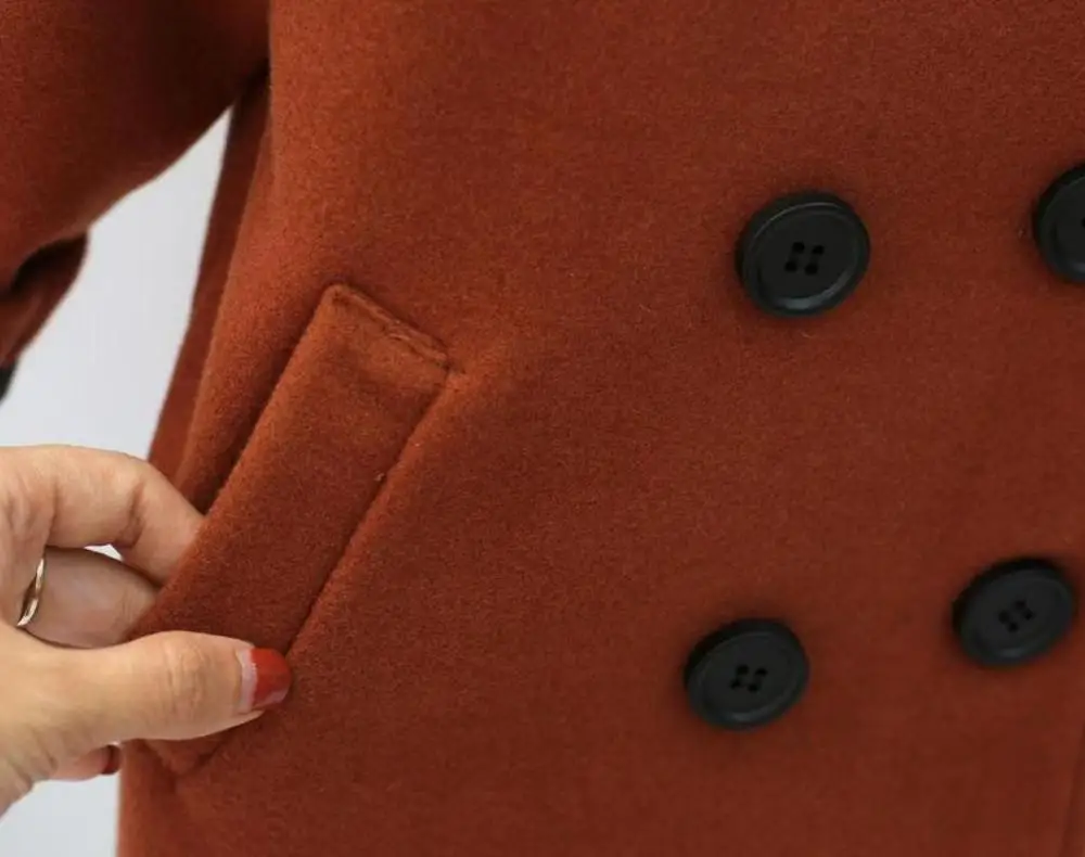 

baby girl autumn winter cute woolen coat for kids double breasted hooded long overcoat