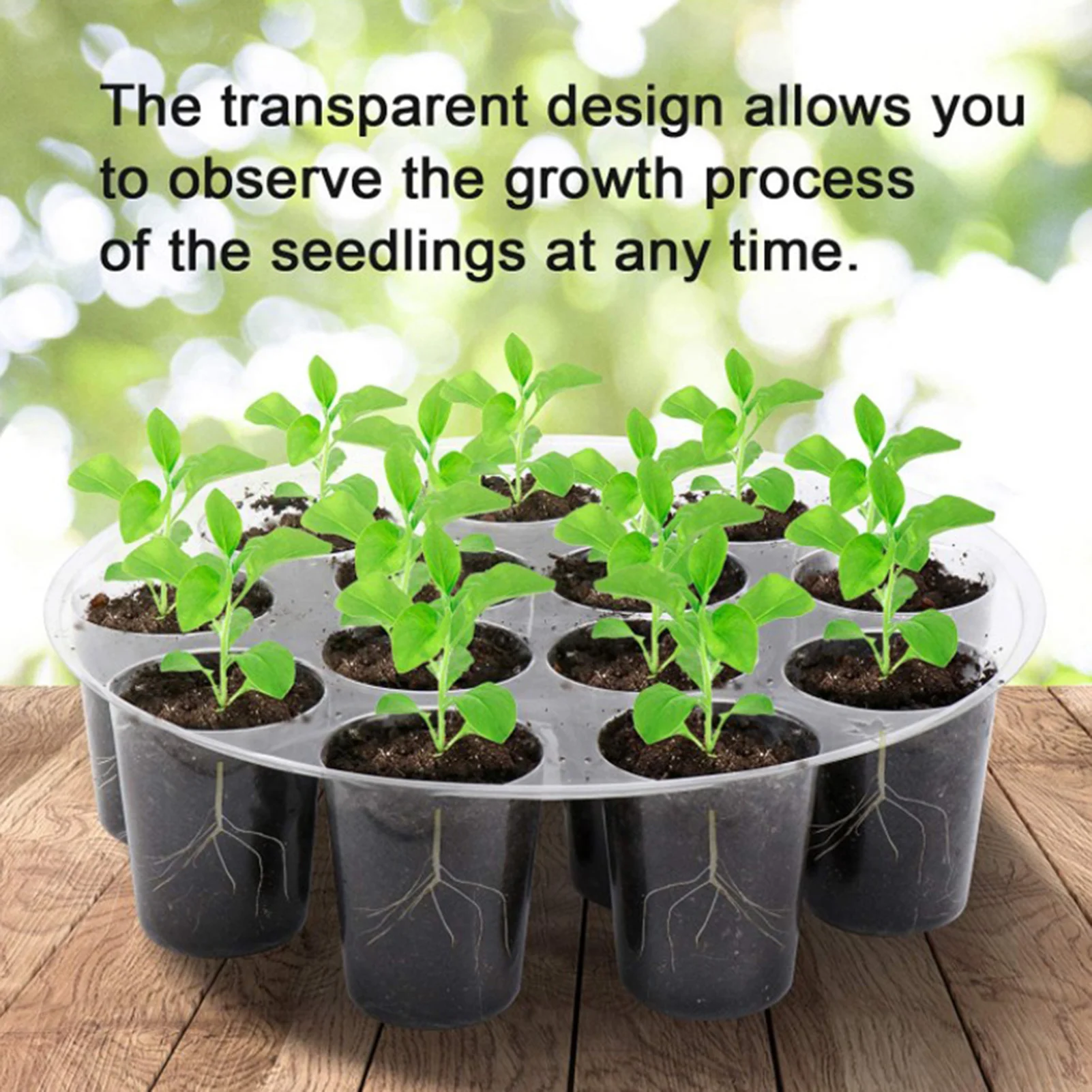 

Round Seed Trays Seedling Cells Seedling Starter Tray For Seeds Growing Germination Nursery Pot Garden Grow Box