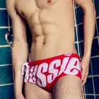 Мужские плавки DM, сексуальные плавки, 2020, Мужская одежда для плавания для геев, австралийская надпись, купальный костюм, пляжный купальный костюм, шорты, Sunga zwembroek