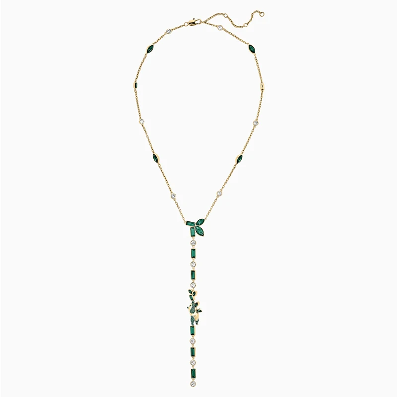 

High Quality SWA Necklace New Original Series Tropical Leaves Ginkgo Layered Parrot Necklace Female Senior Birthday Jewelry Gift