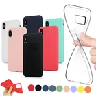 Чехол для iPhone X XS MAX XR 8 7 6S plus SE 2 2020 11 Pro max, мягкий силиконовый чехол, прозрачный черный чехол для iphone xs