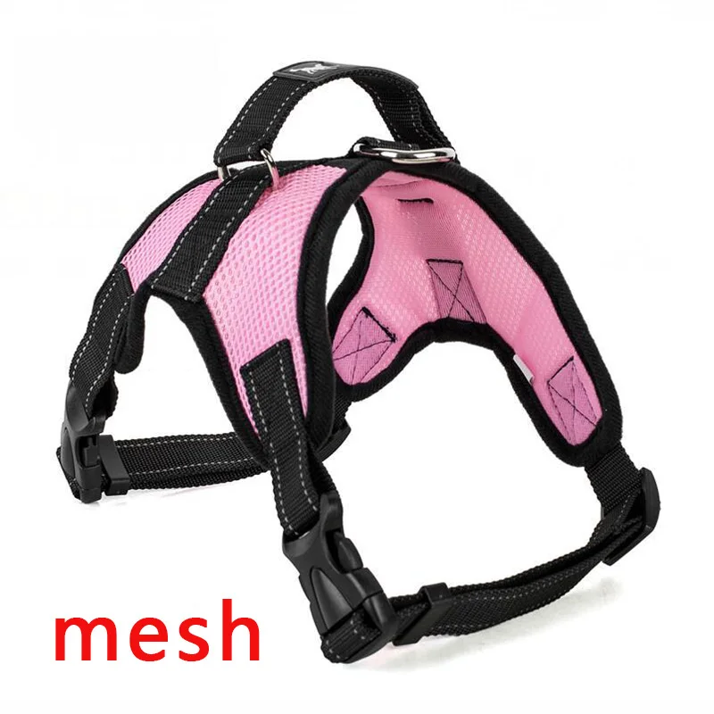 Mesh Pink Поводок для собак розового цвета, для средних и больших собак ремни жилет XL Регулируемый не тянуть золотистый ретривер, собака принадлежности - Цвет: Mesh Pink