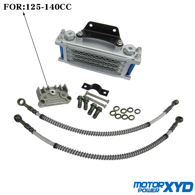 Мотоциклетный масляный радиатор охлаждения Радиатор комплект для 50cc 70cc 90cc 110cc 125cc