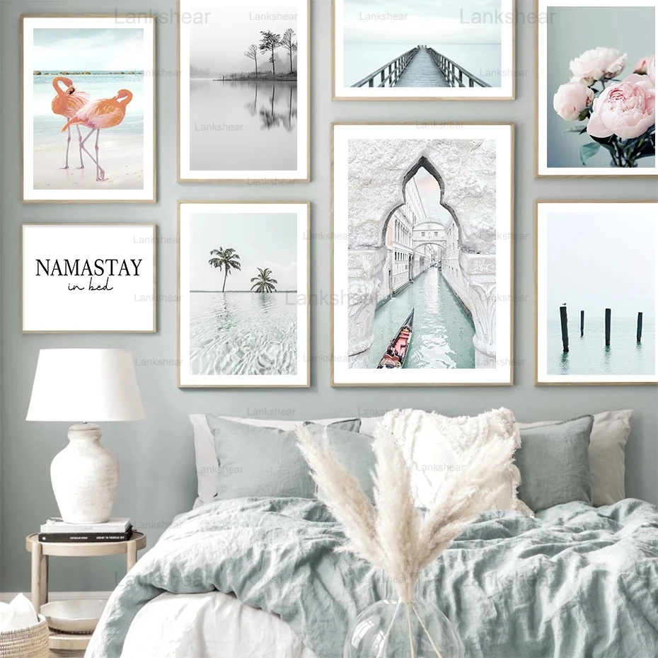 

Abstract Natural Landscape Lake Bridge of Sighs Canvas Painting Wall Art Posters and Prints Pictures for Living Room Home Decor