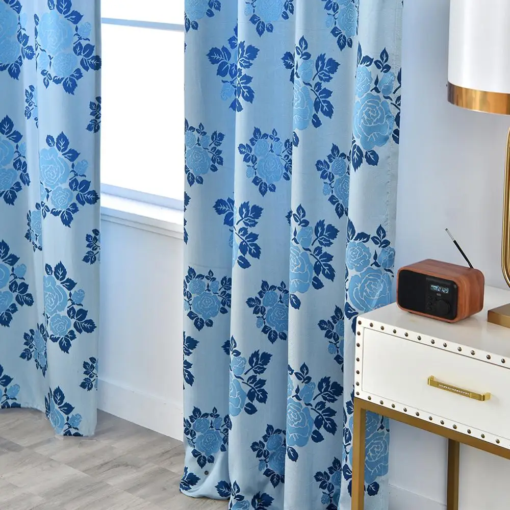 NAPEARL 1 шт. пасторальный стиль Современная Роза жаккардовые занавески для гостиной