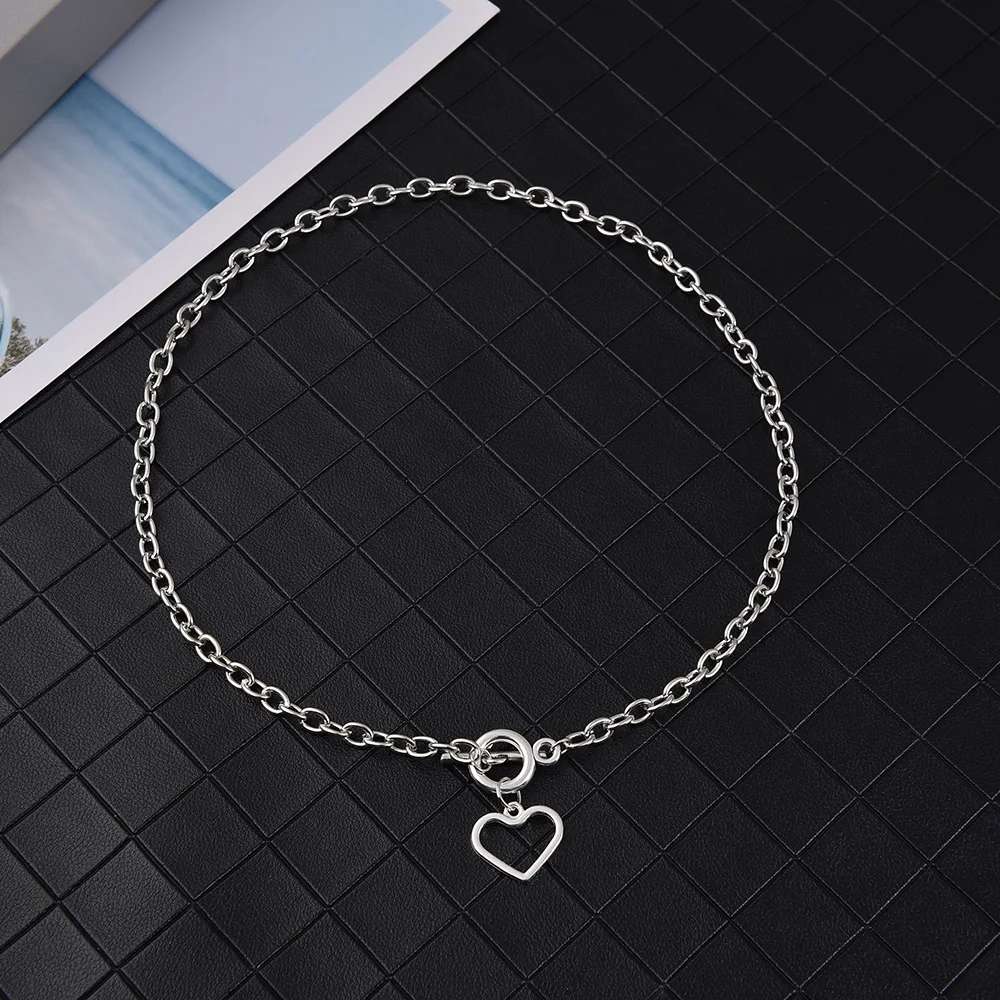 

Necklace chain for women sacred heart aesthetic men jewelry goth