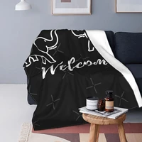 elephant welcome design 2 blanket bedspread bed plaid blanket anime blanket hoodie blanket beach towel luxury