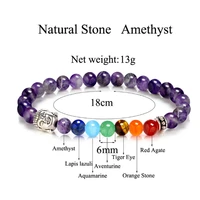 6mm lava stone pave 7 chakra bracelet black lava healing balance beads reiki buddha prayer natural stone bracelet jewelry
