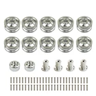 Ступица колеса с металлическим ободом для WPL C14 C24 B14 B24 B16 B36, запчасти для радиоуправляемых автомобилей с шестью приводами