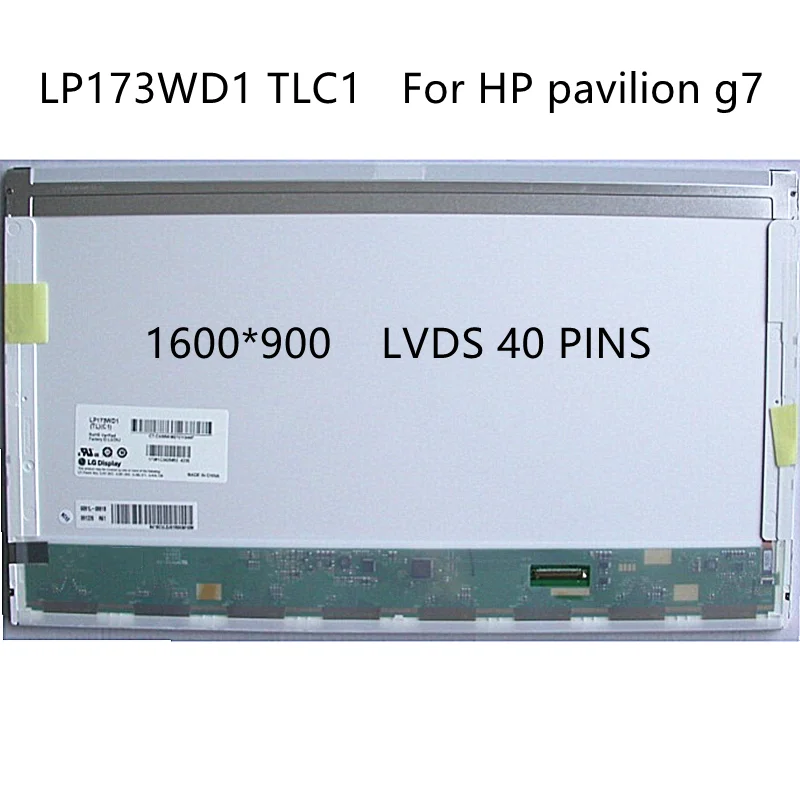 

17.3" LP173WD1 TLC1 Laptop LCD Screen LP173WD1 (TL)(C1) matrix notebook display panel 1600"*900