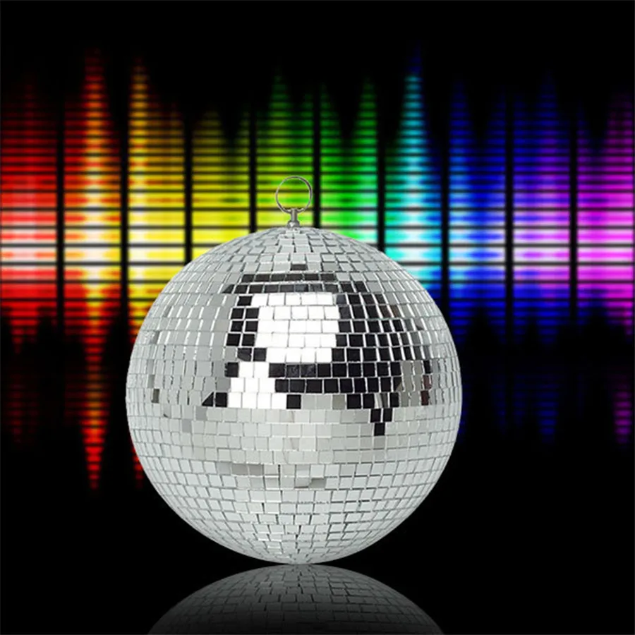 Dia25/30CM Glass Mirror Ball Hanging Disco With 10W RGB Beam Pinspot Lamp For DJ KTV Club Stage Bar Party Wedding Christmas | Лампы и