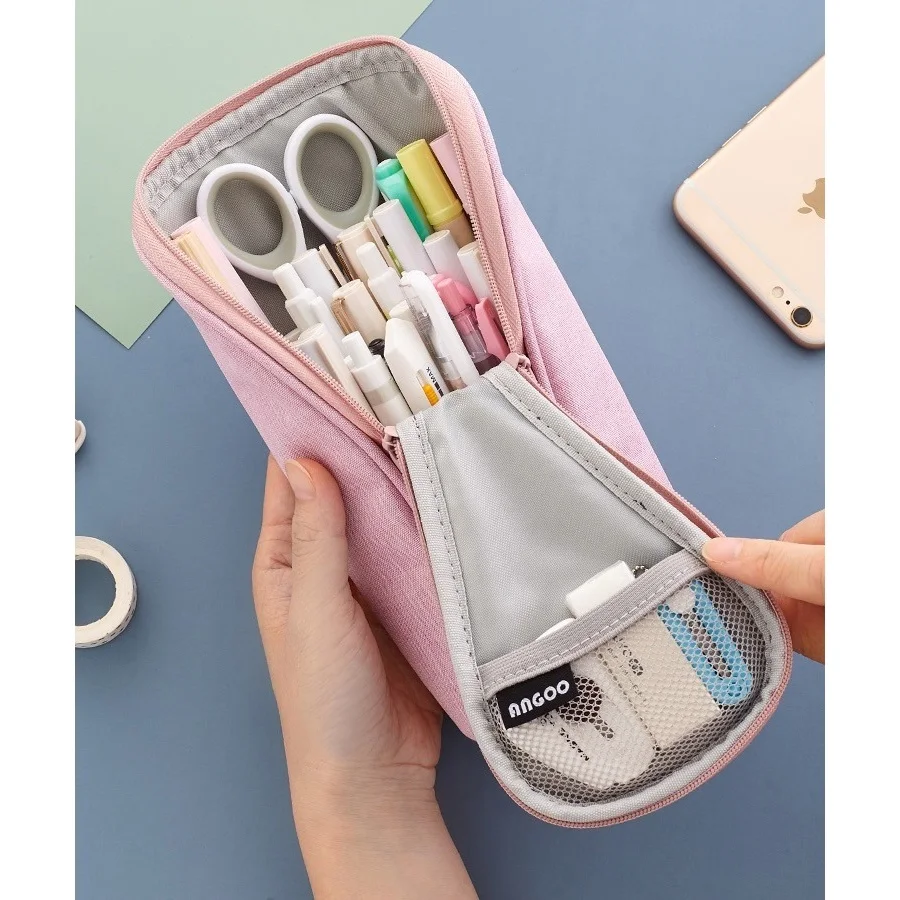angoo golf style pen bag pencil case special color phone holder fabric storage pouch organizer for pens stationery school f737 free global shipping