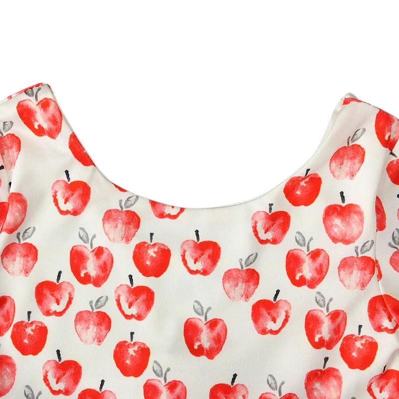 Осеннее Повседневное платье в полоску с длинными рукавами и фруктовым принтом