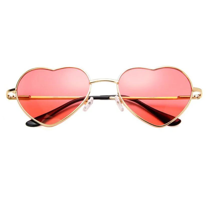 

Fashion Hearts Shaped Sunglasses Women Designer Metal Frame Love Heart Shades for Ladies Vintage Sun Glasses