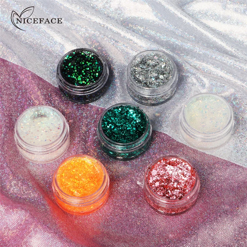 Тени для век с блестками пигмент 7 цветов Spangle Гель Крем Блеск тени мателлик