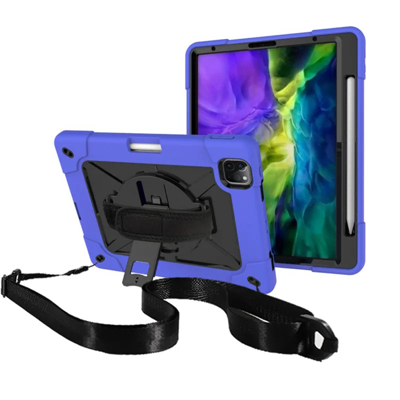 

360 Rotation Hand Strap Kickstand Case For Apple iPad Pro 11 2020 2018 (A1980 A2013 A1934 A2231 Tablet Protective Case