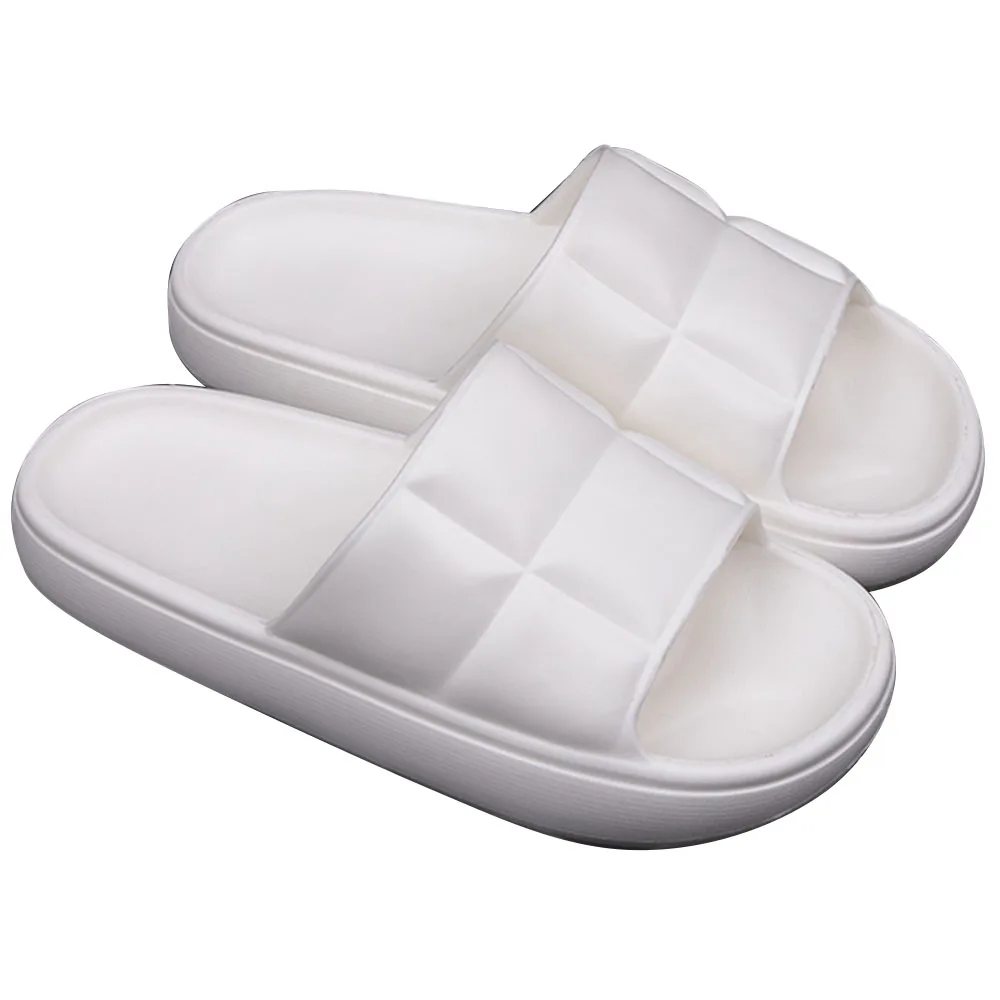 Women Indoor Home Bread Slippers Summer Non-Slip Light Shoes Yellow Couple Soft Bottom Sandals Flat Shoes Flip Flops