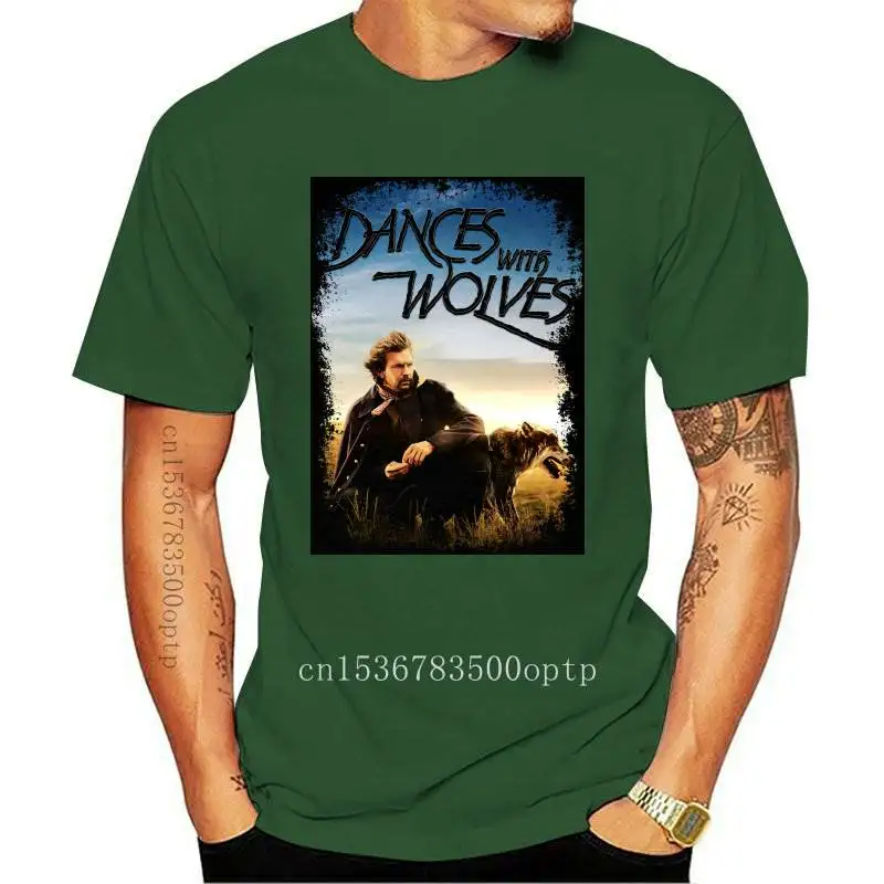

Футболка New Dance with Wolf Kevin Costner, черная одежда 6-A-379
