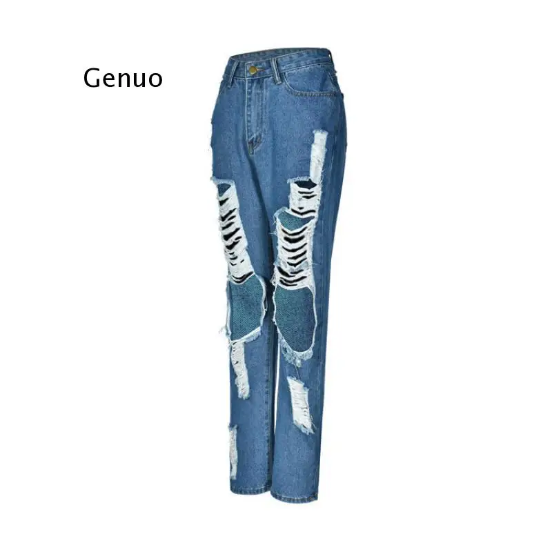Лидер продаж летние рваные джинсы модные женские свободные повседневные