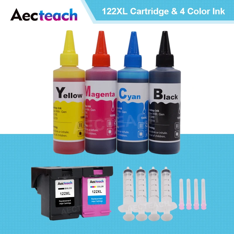Чернильный картридж aecteam для HP 122 XL чернильный hp Deskjet 1000 1050 2000 2050 2050s 3000 3050A