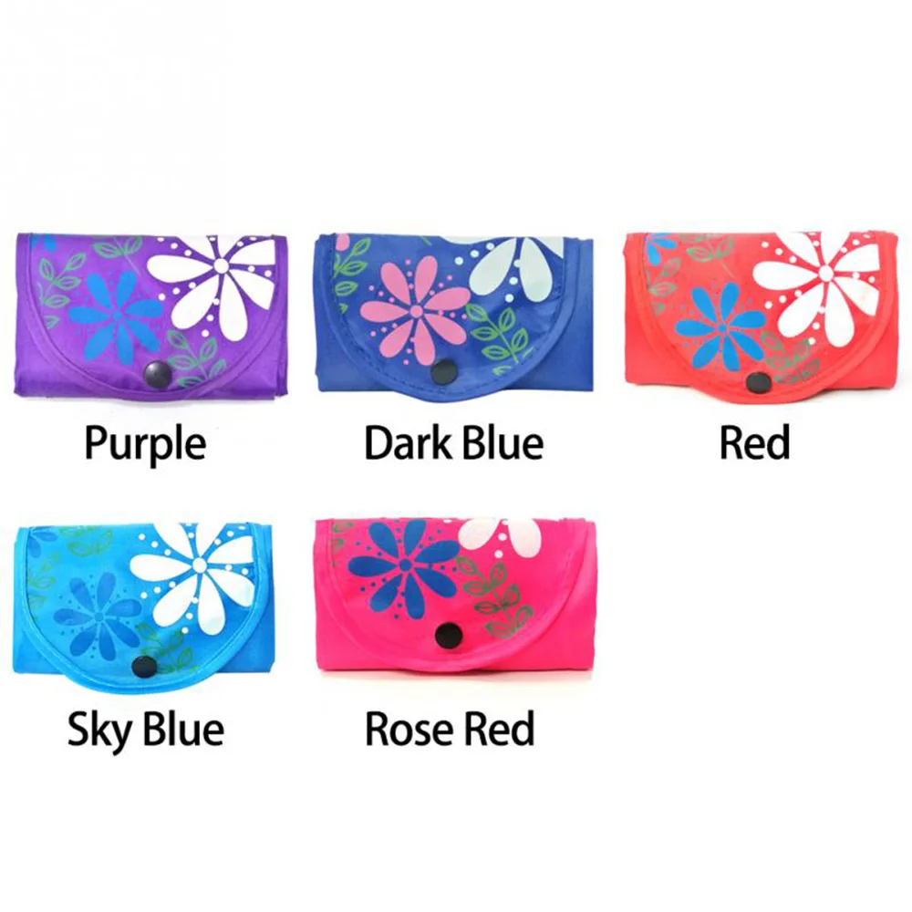 Женская Складная сумка для покупок многоразовая Цветочная из ткани Оксфорд