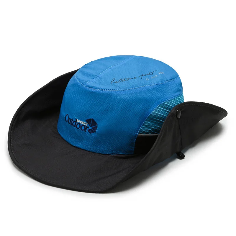 

Summer Sun Hat Wide Brim Mesh Bucket Hat Windproof Fishing Hats UV Protection Bucket Cap Quick Dry Hats