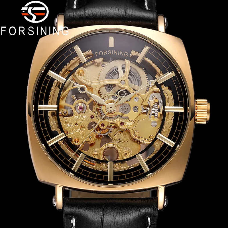 FORSINING автоматические механические мужские наручные часы военные спортивные