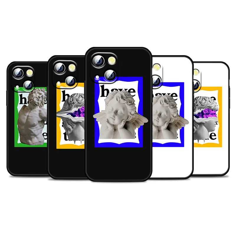 

Have a good day nice For Apple iPhone 13 12 11 Pro Max Mini XS Max X XR 6S 6 7 8 Plus 5S SE2020 Soft Black Phone Case