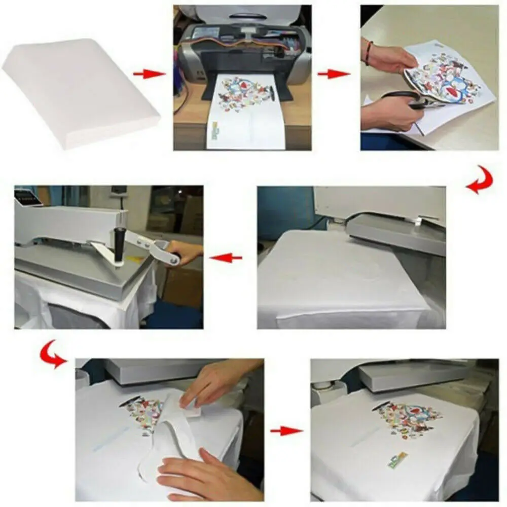 2/10/50 шт Железный теплообменник бумага футболка На тепловой пресс светильник