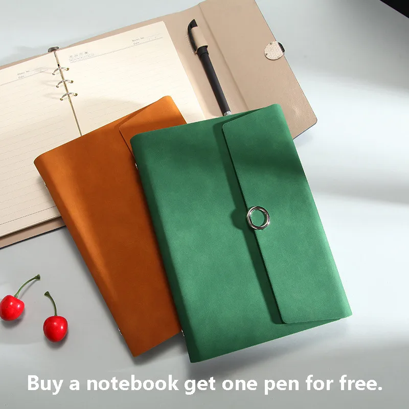 

Creative Stationery Leather Notebook Journal Business Fold Notepad Loose Leaf Binder A5 B5 Paper Planner Agenda Diary Notebooks
