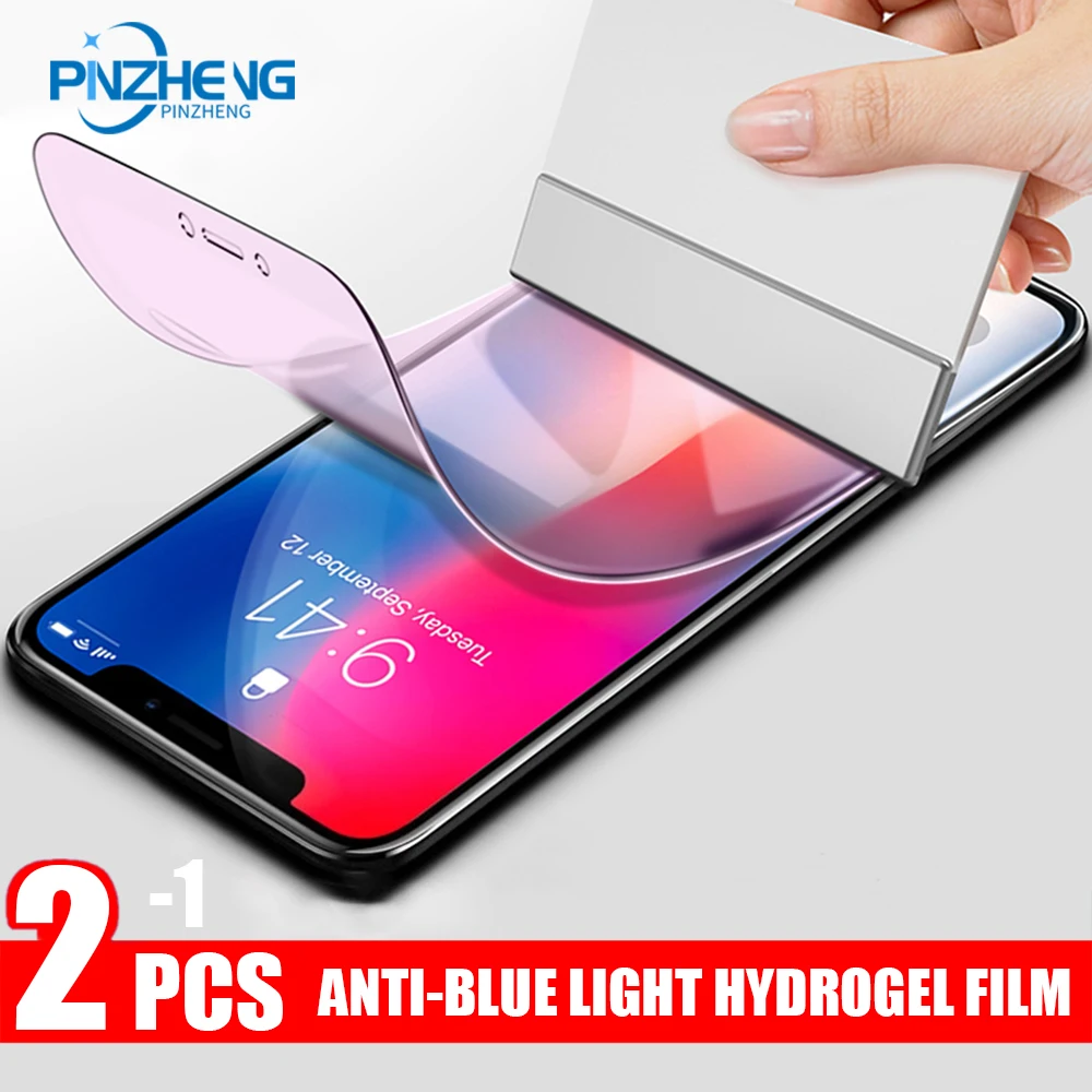 

Anti Blue Light Hydrogel Film For iPhone 12 11 Pro Max Min Screen Protector for iPhone 6 7 8 plus X XR XS Max SE 2020 No Glass